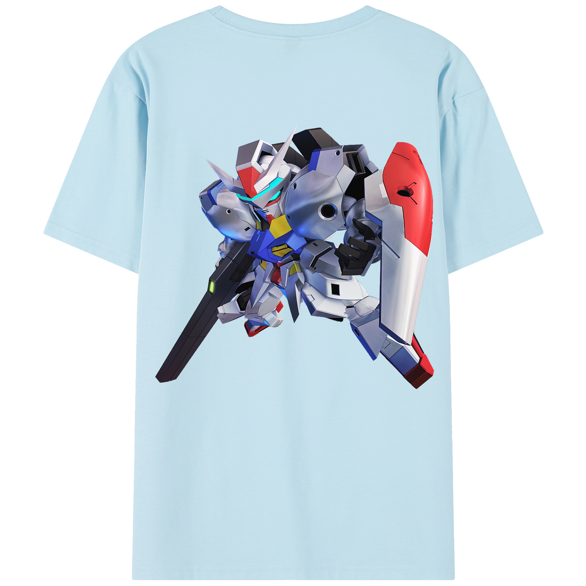 （画像用） 機動戦士ガンダム Mobile Suit Gundam 綿100％半袖Tシャツ（背面プリント）